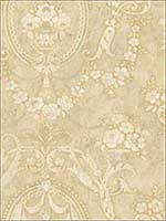 Frills Cameo Antique Luster Wallpaper MV80605 by Wallquest Wallpaper for sale at Wallpapers To Go
