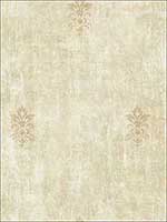 Vintage Fleur de lis Umber Wallpaper MV81007 by Wallquest Wallpaper for sale at Wallpapers To Go