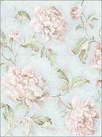 Vintage Floral Trail Spring Blue Wallpaper MV81501 by Wallquest Wallpaper for sale at Wallpapers To Go