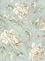 Vintage Floral Trail Vintage Blue Wallpaper MV81502 by Wallquest Wallpaper for sale at Wallpapers To Go