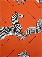 Zebras Orange Wallpaper WP81388M012 by Scalamandre Wallpaper for sale at Wallpapers To Go