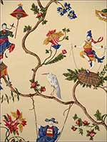Ming Circus Multi On Beige Wallpaper SC0001WP81605 by Scalamandre Wallpaper for sale at Wallpapers To Go