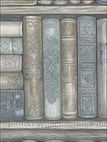 Bookcase Slate Wallpaper LL36203 by Norwall Wallpaper for sale at Wallpapers To Go