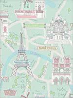 Paris Wallpaper FA40604 by Seabrook Wallpaper for sale at Wallpapers To Go