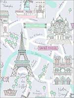 Paris Wallpaper FA40609 by Seabrook Wallpaper for sale at Wallpapers To Go