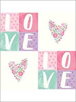 Love Hearts 2 Panel Mural FA41600M by Seabrook Wallpaper for sale at Wallpapers To Go