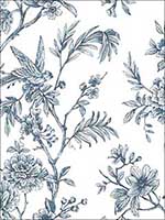 Jessamine Blue Floral Trail Wallpaper 276324235 by A Street Prints Wallpaper for sale at Wallpapers To Go