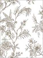 Jessamine Taupe Floral Trail Wallpaper 276324236 by A Street Prints Wallpaper for sale at Wallpapers To Go