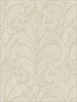 Vallon Beige Damask Wallpaper 376000 by Eijffinger Wallpaper for sale at Wallpapers To Go