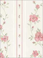 Floral Trail Striped Wallpaper MD29443 by Norwall Wallpaper for sale at Wallpapers To Go
