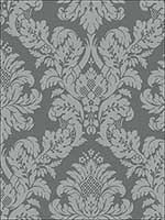 Damask Glitter Wallpaper UK10435 by Seabrook Wallpaper for sale at Wallpapers To Go