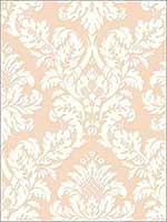 Damask Glitter Wallpaper UK10456 by Seabrook Wallpaper for sale at Wallpapers To Go