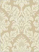 Damask Glitter Wallpaper UK10483 by Seabrook Wallpaper for sale at Wallpapers To Go