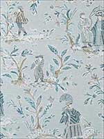 Royale Toile Aqua Wallpaper T72575 by Thibaut Wallpaper for sale at Wallpapers To Go