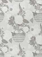 Tullamore Grey Wallpaper T72589 by Thibaut Wallpaper for sale at Wallpapers To Go