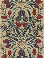 Corneila Red and Teal Wallpaper T72601 by Thibaut Wallpaper for sale at Wallpapers To Go