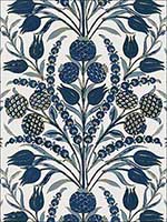 Corneila Navy Wallpaper T72603 by Thibaut Wallpaper for sale at Wallpapers To Go