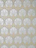 Turkish Damask Metallic Gold and Silver Wallpaper T72610 by Thibaut Wallpaper for sale at Wallpapers To Go