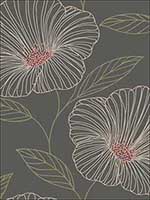 Mythic Grey Floral Wallpaper 276424319 by A Street Prints Wallpaper for sale at Wallpapers To Go