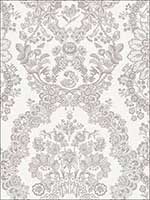 Grillig Taupe Damask Wallpaper 375040 by Eijffinger Wallpaper for sale at Wallpapers To Go