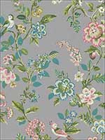 Willem Taupe Painted Garden Wallpaper 375065 by Eijffinger Wallpaper for sale at Wallpapers To Go