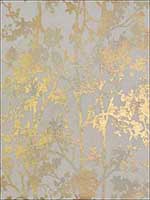 Shimmering Foliage Almond Gold Wallpaper NW3582 by Antonina Vella Wallpaper for sale at Wallpapers To Go