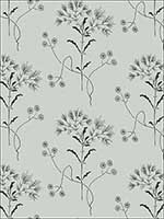 Wildflower Wedding Band Blue Black Wallpaper ME1517 by York Wallpaper for sale at Wallpapers To Go