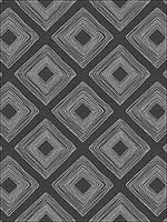 Diamond Sketch White on Black Wallpaper ME1576 by York Wallpaper for sale at Wallpapers To Go