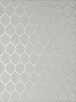 Leland Trellis Grey on Metallic Silver Wallpaper AT79149 by Anna French Wallpaper for sale at Wallpapers To Go