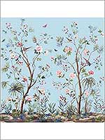 Tree of Life Aqua 6 Panel Mural JB52200M by Wallquest Wallpaper for sale at Wallpapers To Go