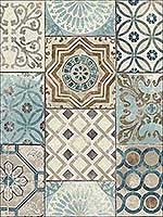 Moroccan Tile Wallpaper NW30002 by Nextwall Wallpaper for sale at Wallpapers To Go