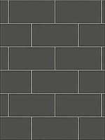 Freedom Black Subway Tile Wallpaper 311512494 by Chesapeake Wallpaper for sale at Wallpapers To Go