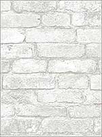 Buchanan Off White Brick Peel and Stick Wallpaper 3115NU1653 by Chesapeake Wallpaper for sale at Wallpapers To Go