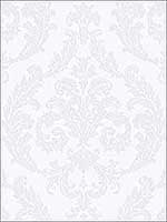 Damask White and Silver Wallpaper G67606 by Galerie Wallpaper for sale at Wallpapers To Go