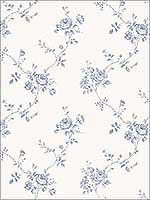Floral Vine Blue and White Wallpaper G67630 by Galerie Wallpaper for sale at Wallpapers To Go