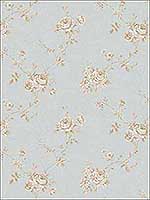 Floral Vine Light Blue Bronze and White Wallpaper G67632 by Galerie Wallpaper for sale at Wallpapers To Go