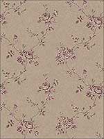 Floral Vine Light Brown and Burgundy Wallpaper G67635 by Galerie Wallpaper for sale at Wallpapers To Go