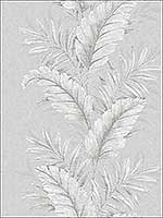 Iridescent Plant Leave Silver Grey and White Wallpaper G67648 by Galerie Wallpaper for sale at Wallpapers To Go