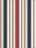 Multi Striped Red Blue Beige and White Wallpaper G67530 by Galerie Wallpaper for sale at Wallpapers To Go