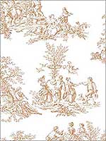 Romantic Toile Metallic Gold Wallpaper MH36501 by Patton Norwall Wallpaper for sale at Wallpapers To Go