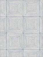 Parquet Blue Ivory Wallpaper MH36524 by Patton Norwall Wallpaper for sale at Wallpapers To Go