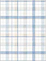 Linen Plaid Blue Beige Wallpaper CK36629 by Patton Norwall Wallpaper for sale at Wallpapers To Go