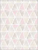 Kitchen Triangle Pink Grey Wallpaper CK36636 by Patton Norwall Wallpaper for sale at Wallpapers To Go
