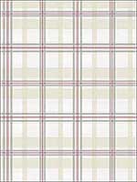 Plaid Red Beige Grey Wallpaper KE29913 by Patton Norwall Wallpaper for sale at Wallpapers To Go