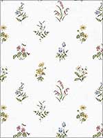 Garden Spot Red Yellow Blue Wallpaper KE29935 by Patton Norwall Wallpaper for sale at Wallpapers To Go