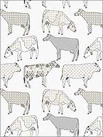 Cow Parade Grey Wallpaper KE29952 by Patton Norwall Wallpaper for sale at Wallpapers To Go