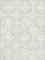 Damask Gray Off White Wallpaper 1731008 by Seabrook Wallpaper for sale at Wallpapers To Go