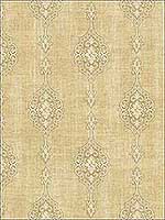 Medallion Striped Tan Off White Raised Ink Wallpaper 1731405 by Seabrook Wallpaper for sale at Wallpapers To Go