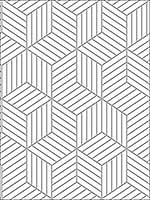 Stripped Hexagon White Grey Peel And Stick Wallpaper RMK10705WP by York Wallpaper for sale at Wallpapers To Go