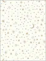 Twinkle Little Star Gold Peel And Stick Wallpaper RMK10850WP by York Wallpaper for sale at Wallpapers To Go